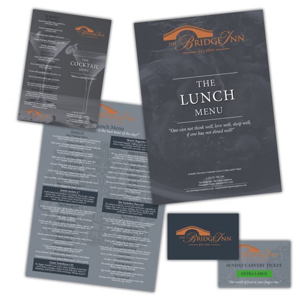 Bridge Inn Menu and Business Cards